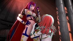 3d alear_(female)_(fire_emblem) alear_(fire_emblem) amateurthrowaway animated blender blowjob celica_(fire_emblem) fire_emblem fire_emblem_echoes:_shadows_of_valentia fire_emblem_engage futa_on_female futadom futanari handjob handjob_while_sucking mind_control red_hair sound tagme video