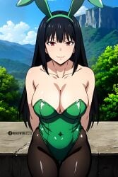 ai_generated big_breasts jabami_yumeko kakegurui nerdworld97 sexy strapless thick_thighs waifu