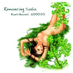 2000 artist_request brown_hair character_request kuri_hazeri lying nude romancing_saga saga solo source_request upside-down