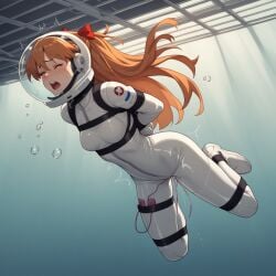 ai_generated asuka_langley_sohryu bondage bubble_helmet diving_helmet helmet latex latex_bodysuit neon_genesis_evangelion nordslate orgasm space_helmet trembling underwater vibrator