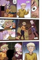 2d 2d_(artwork) 2d_artwork amity_blight ass basilisk blush breasts comic comic_page comic_panel disney disney_channel elf english_text female hair hunter_(the_owl_house) panels ruddyrzaq tagme the_amiter_secret the_owl_house thick_thighs vee_(the_owl_house)