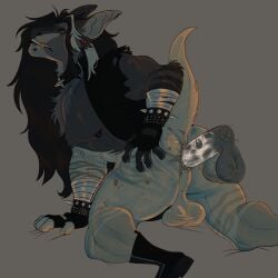 absurd_res alternative_fashion anal anal_penetration anthro anus bat bite biting_lip bodily_fluids bracelet butt chimera collar cum cum_in_ass cum_inside demon demonic_bat disembodied disembodied_penis duo eye_roll genital_fluids genitals goth guitarist hi_res jewelry kneeling leviathan_reed male male/male male_penetrating mammal muscular penetration penis piercing reptile scalie snake solo spiked_bracelet spiked_collar spikes spread_butt spreading stagnantsins