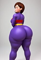 3d ai_generated alternate_ass_size ass_focus bbw bbw_mom chubby_female disney female_only helen_parr huge_ass hyper_ass presenting_hindquarters spandex superheroine the_incredibles thick_thighs thunderthighs