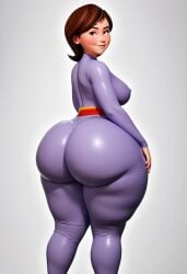 3d ai_generated alternate_ass_size ass_focus bbw bbw_mom chubby_female disney female_only helen_parr huge_ass hyper_ass presenting_hindquarters spandex superheroine the_incredibles thick_thighs thunderthighs