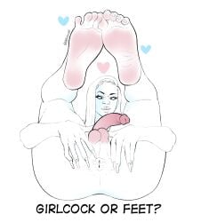 00lober00 1dickgirl baddie dickgirl eyelashes fake_nails feet feet_focus feet_up foot_fetish foot_focus futa_sans_pussy futanari line_art long_nails on_back penis self_upload