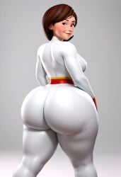 3d ai_generated alternate_ass_size ass_focus bbw bbw_mom chubby_female disney female_only helen_parr huge_ass hyper_ass presenting_hindquarters spandex superheroine the_incredibles thick_thighs thunderthighs