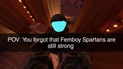 1boy 1femboy femboy helmet lifting male mask meme odst penis pov spartan_(halo) strangling vrchat vrchat_avatar