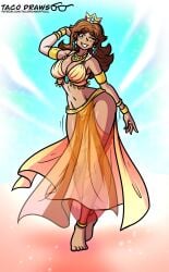 alternate_costume arabian_clothes brown_hair captaintaco2345 female female_only mario_(series) nintendo princess_daisy white_skin