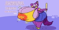 anthro bad_anatomy bat big_breasts female female_focus female_only huge_breasts looking_back mattthetooncat pinata rita_the_piñata(mattthetooncat) stick tagme teasing thick_thighs