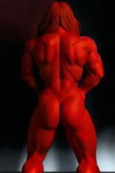 ai_generated ass betty_ross marvel marvel_comics muscular_female red_ red_body red_hair red_she-hulk