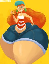 2d 2d_(artwork) ass big_ass big_butt big_thighs booty booty_shorts denim denim_shorts dirtydirtysam disney enormous_ass enormous_butt enormous_thighs fanart fanart_from_twitter gigantic_ass gigantic_butt gigantic_thighs huge_ass huge_butt huge_thighs hyper hyper_ass hyper_butt hyper_thighs inner_workings jeans kate_(inner_workings) large_ass large_butt large_thighs long_hair looking_down massive_ass massive_butt massive_thighs red_hair red_head small_breasts thick thick_ass thick_butt thick_hips thick_legs thick_thighs thin_waist thunder_thighs white_body white_skin white_skinned_female