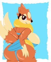 1girls 2022 anthro ass ass_focus ass_grab big_ass big_breasts black_nose breasts brown_eyes brown_nose clothed clothing curvy_body curvy_female curvy_figure female female_only floatzel fur furry furry_only green_hair grey_fur huge_ass huge_breasts incapacity nintendo orange_body orange_fur orange_hair pokémon_(species) pokemon simple_background thick_thighs video_game video_games yellow_body yellow_fur