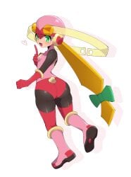 1girls ass big_ass bodysuit boots female_only gloves helmet kokemega leotard mega_man mega_man_battle_network roll.exe thighhighs thighs wide_hips