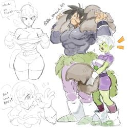 broly broly_(dragon_ball_super) cheelai dragon_ball dragon_ball_super female pk_draws_40 tagme