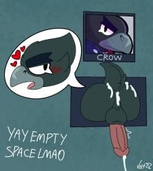 anal anthro ass avian bird brawl_stars crow crow_(brawl_stars) furry gay male through_wall