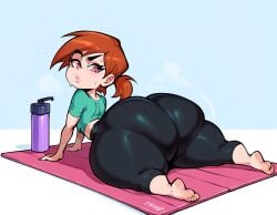 1girls ai_generated ass ass_bigger_than_head ass_bigger_than_torso big_ass big_butt brax_(artist) hips hyper_ass orange_hair shortstack small_breasts smaller_female solo stable_diffusion tagme the_fairly_oddparents vicky_(fairly_odd_parents) wide_hips yoga yoga_pants