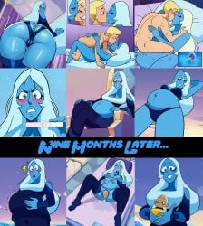 belly birth blue-skinned_female blue_diamond_(steven_universe) blush bug cartoon_network childbirth crowning impregnation in_pain labor missionary steven steven_universe tagme_(artist)