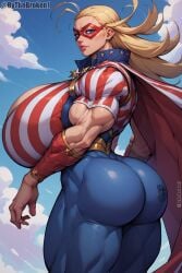 1girls ai_generated big_breasts bythebrokenone cathleen_bate female_only huge_breasts large_breasts my_hero_academia solo solo_female star_and_stripe_(my_hero_academia) tagme thick_lips thick_thighs