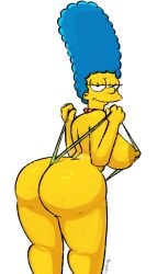 1girls 20th_century_fox 20th_century_studios alternate_version_available ass ass_focus bedroom_eyes blue_hair breast dat_ass disney fat_ass female female_only green_stripes huge_ass human large_ass looking_at_viewer marge_simpson milf mostly_nude nipple seductive seductive_look sling_bikini slingshot_bikini slingshot_swimsuit solo solo_female sweat sweating the_simpsons voluptuous voluptuous_female yellow_skin yenvudu