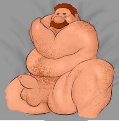 belly big_nose dwarf fat fat_man gay gustavo_(pizza_tower) hairy hairy_arms hairy_balls hairy_body hairy_legs male male_only nude nude_only obese obese_male overweight overweight_male pizza_tower sleeping sleeping_nude tute_bear