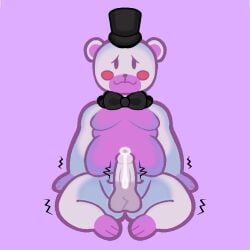 1anthro 1furry accessories_only animal_genitalia animal_penis anthro anthro_male anthro_only bear black_bow_tie black_bowtie black_hat black_top_hat black_tophat bow_tie bowtie chubby chubby_anthro chubby_male cock dick digital_drawing_(artwork) digital_media_(artwork) five_nights_at_freddy's fnaf freddy_fazbear's_pizzeria_simulator furry furry_male furry_male_only furry_only genitalia genitals hat helpy jpeg looking_at_viewer looking_at_you male male_furry male_only moobs nervous nervous_smile no_male_nipples one_color_background only_furry overweight overweight_male penis pink_background pink_fur precum precum_bubble precum_drip precum_on_penis red_cheeks scottgames shaking sitting sitting_down slightly_chubby slightly_chubby_anthro slightly_chubby_male smile smiling smiling_at_viewer solo solo_anthro solo_furry solo_male ta_nu_kki top_hat tophat trembling trembling_lines two_tone_fur ursid ursine white_body white_fur