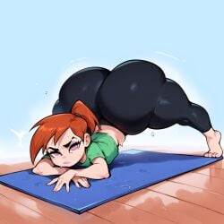 1girls ai_generated ass ass_bigger_than_head ass_bigger_than_torso big_ass big_butt brax_(artist) hips hyper_ass jack-o'_pose jack-o_pose jackochallenge orange_hair shortstack small_breasts smaller_female solo stable_diffusion tagme the_fairly_oddparents vicky_(fairly_odd_parents) wide_hips yoga yoga_pants