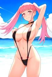 ai_generated alternate_costume breasts female female_only fire_emblem fire_emblem:_three_houses hilda_valentine_goneril nai_diffusion nintendo ryu_ai sling_bikini solo stable_diffusion swimsuit