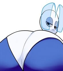 1girl 1girls 4h3h 4h3h_(odase) ai_upscaled antennae arthropod_girl ass ass_focus big_ass big_butt black_eyes blue_skin blue_theme butt butt_focus close-up closed_mouth colored_skin facesitting facesitting_pov female from_behind furry_female half-closed_eyes huge_ass huge_butt looking_at_viewer looking_back odase pov pov_facesitting robot robot_girl simple_background smaller_version_at_source solo upscaled white_background