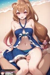 1boy 1boy1girl 1girl1boy 1girls 2024 ai_assisted ai_generated beach bikini boobs breasts brown_hair brunette_hair cum edit edited edited_image feet female flower flower_in_hair leg_strap medium_breasts penis penis_between_thighs ponytail raccoon_ears raccoon_girl raphtalia red_eyes sand sea seaside self_upload smile smiling smiling_at_viewer stable_diffusion swimsuit swimwear tate_no_yuusha_no_nariagari thick_thighs thigh_job thigh_strap thighs tits uncensored wardens water watermark