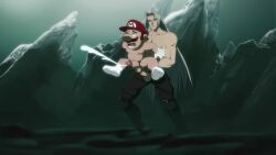 beefy cocky cumming_from_anal_sex daddy gay gay_sex male_moaning male_only manly mario sephiroth spreading super_mario_bros. tagme tetrahomoerotica tough_guy video yaoi