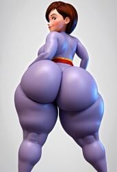 3d ai_generated alternate_ass_size ass_focus bbw bbw_mom chubby_female disney female_only helen_parr huge_ass hyper_ass presenting_hindquarters spandex superheroine the_incredibles thick_thighs thunderthighs