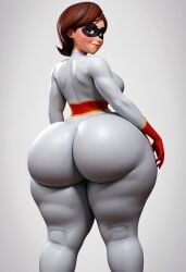 3d ai_generated alternate_ass_size ass_focus bbw bbw_mom chubby_female disney female_only helen_parr huge_ass hyper_ass presenting_hindquarters spandex superheroine the_incredibles thick_thighs thunderthighs