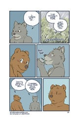 alcohol anthro artdecade bear camping canine color comic day english_text fur furry furry_only gay male male/male male_only no_humans only_if_i_love_you outdoors rain tent wolf yaoi