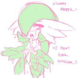 1boy 1girls after_sex blush breasts cum cum_everywhere cum_in_mouth female female_gardevoir flat_chest gardevoir hands human male messy nintendo no_breasts oral oral_sex penis plain_background pokémon_(species) pokemon pokemon_(species) pokemon_rse sex sketch slugbox surprised text tongue