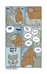 anthro anus artdecade balls bear camping canine comic english_text erection fur furry furry_only gay kissing male male/male male_only only_if_i_love_you penis tent wolf yaoi