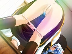 female anus blue_hair blush kango_shichauzo kango_shichauzo_2 long_hair nagasaki_maria nun panties pussy pussy_juice uncensored