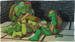 4boys anal anal_penetration anal_sex blush brothers closed_eyes donatello double_underhook elbow_pads fellatio foursome fuck_and_suck gay group_sex half-closed_eyes hand_on_head hand_on_thigh holding_penis incest knee_pads legs_held_open leonardo male mask michelangelo one_eye_closed oral_sex orgasm_face orgy penis_lick raphael reach_around sex shell siblings sneefee spitroast stone_wall suck_and_fuck teenage_mutant_ninja_turtles train_position turtle underhook wristbands