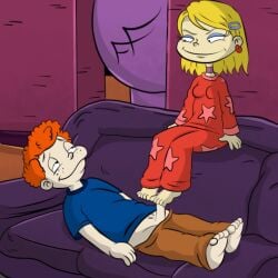 all_grown_up angelica_pickles animated blonde_hair_female foot_fetish foot_folk footjob harold_frumpkin male/female pajamas soles tagme video