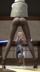 3d 3d_(artwork) ahsoka_tano ass ass_focus barriss_offee blender blender_(software) blender_cycles breasts clothed hera_syndulla lightsaber mirialan patreon patreon_username self_upload standing star_wars the_clone_wars:_season_seven togruta twi'lek typiconart