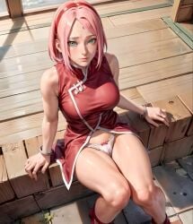 1girls ai_generated ass boruto:_naruto_next_generations female female_focus female_only milf naruto naruto_(series) panties realistic sakura_haruno tagme