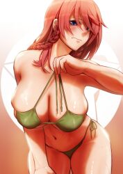 1girls 2d abs bare_shoulders belly big_breasts bikini blush braided_bangs breasts cameltoe cleavage female green_eyes hair_ribbon hat hips hong_meiling huge_breasts koyubi_(littlefinger1988) large_breasts long_hair looking_at_viewer mkybm muscular nipple_bulge open_mouth red_hair smile solo standing talking_to_viewer thick_thighs thighs touhou wide_hips