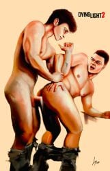 2d aiden_caldwell anal cum_in_pussy digital_media_(artwork) dying_light gay