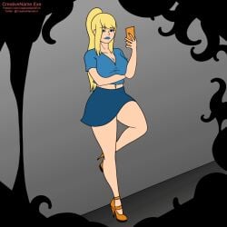 1girls against_wall animated blonde_hair blue_eyes blue_shirt blue_skirt body_invasion cleavage closed_eyes clothing creativename.exe cum cum_in_mouth cum_in_pussy cum_in_throat cum_inside cum_pool cumflation egg_implantation fellatio female female_only fully_clothed high_heels host impregnation infestation interspecies interspecies_impregnation long_animation long_hair metroid nintendo open_mouth oral oral_egg_implantation parasite penetration penis_tentacles phone pregnant rape red_tentacles samus_aran sex shirt size_difference skirt slideshow spitroast spread_legs standing stomach_bulge tentacle tentacle_bulge tentacle_spitroast throat_bulge translucent_tentacles vaginal_egg_implantation vaginal_penetration wide_eyed wide_hips