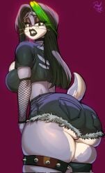 2024 2d 2d_(artwork) 2d_artwork ass black_hair breasts bugs_bunny bunny bunny_ears bunny_girl bunny_tail bunnygirl female furry goth green_hair hair looney_tunes multicolored_hair pankekes rule_63 solo tagme warner_brothers