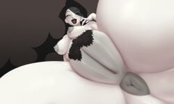 1girls anus areola black_hair breasts grey_eyes grope nipples pale_skin penumbra_(villainous) presenting_pussy pubic_hair pussy sadflowerhappy spread_legs thick_thighs thighs villainous white_skin