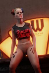 dc_comics harley_quinn harley_quinn_(suicide_squad_game) naked_from_the_waist_down prederty suicide_squad:_kill_the_justice_league