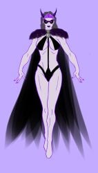 alpha_(skibidi_toilet_multiverse) bikini black_bikini black_cape black_cloak female female_focus female_only grey_body humanoid purple_eyes skibidi_toilet skibidi_toilet_multiverse sundarts