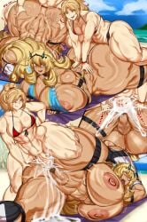 1futa 1girls absurd_res absurdres areola_slip areolae backshots barghest_(fate) barghest_(gawain)_(fate) barghest_(swimsuit_archer)_(final_ascension)_(fate) barghest_(swimsuit_archer)_(first_ascension)_(fate) barghest_(swimsuit_archer)_(second_ascension)_(fate) big_ass big_balls big_breasts big_butt big_penis bikini blonde_hair breasts clothed clothing cum cum_in_pussy cum_inside duo erovsaaaka fate/grand_order fate_(series) female futa_on_female futanari huge_ass human hyper larger_female light-skinned_female light-skinned_futanari light_skin mordred_(fate) mostly_nude multiple_positions muscular muscular_female muscular_futanari nipples on_stomach penis sex small_dom_big_sub smaller_futanari standing stomach_bulge stomach_deformation tan tan_body tanned_female tanned_skin twitch_lines uncensored vaginal_penetration