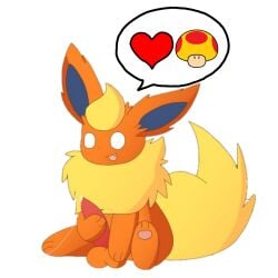 animal_genitalia balls challenge cum edited_image editedimages eeveelution flare_(eeveelution_squad) flareon gtseeveeuwu heart macro male mega_mushroom non-human open_mouth paws penis pokemon pokemon_(species)