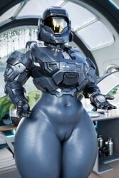 armored_female bodysuit cameltoe female female_spartan_(halo) guimontag halo_(series) power_armor spartan_(halo) thick_thighs